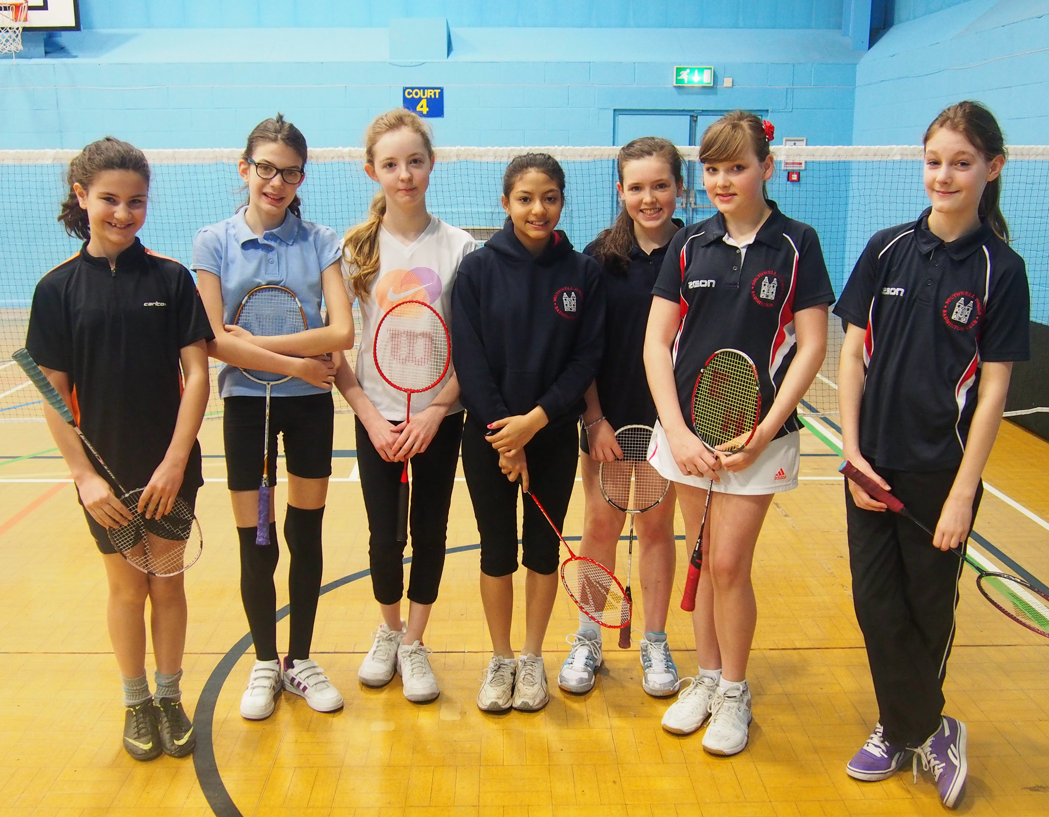 U14 Girls Winners 2014 Southwell Junior Badminton Club